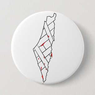 Chapa Redonda De 7 Cm Mapa de sangrado de Save Palestine - Libertad para