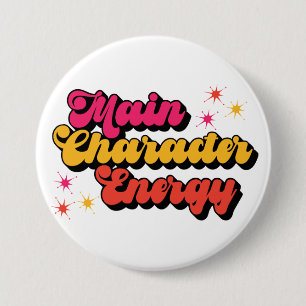 Chapa Redonda De 7 Cm Marcador de energía de carácter principal