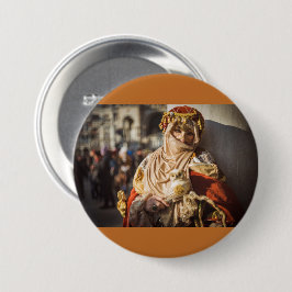 Chapa Redonda De 7 Cm Máscara de carnaval de Medio Oriente en Venecia