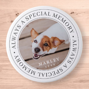 Chapa Redonda De 7 Cm Mascota memorial siempre es una memoria especial m