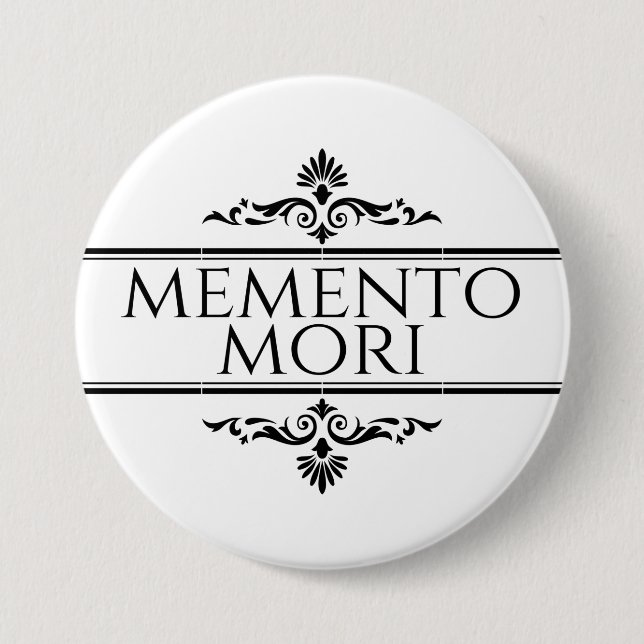 Chapa Redonda De 7 Cm Memento Mori (Anverso)