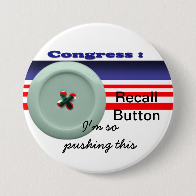 Chapa Redonda De 7 Cm Memoria del congreso (Anverso)