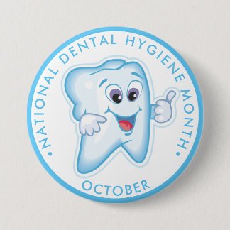 Chapa Redonda De 7 Cm Mes nacional de higiene dental
