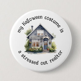 Chapa Redonda De 7 Cm Mi disfraz de Halloween es divertido