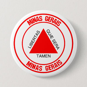 Chapa Redonda De 7 Cm Minas Gerais Round Emblem