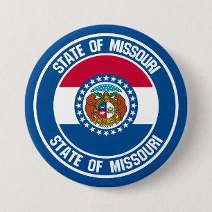 Chapa Redonda De 7 Cm Missouri Round Emblem