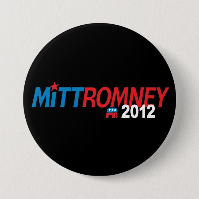 Chapa Redonda De 7 Cm Mitt Romney 2012 (Anverso)