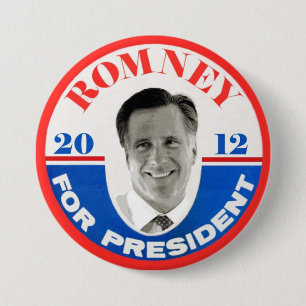 Chapa Redonda De 7 Cm Mitt Romney para el presidente 2012