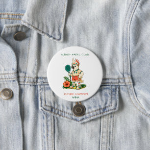 Chapa Redonda De 7 Cm Mochila Padel Infantil Personalizada con Pin Nombr