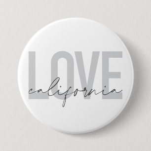 Chapa Redonda De 7 Cm Moderno, urbano, moderno, genial diseño Love Calif