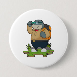 Chapa Redonda De 7 Cm Mole as Hiker con mochila