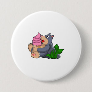 Chapa Redonda De 7 Cm Mole con helado Waffle