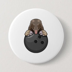 Chapa Redonda De 7 Cm Mole en el Bowling con bolas