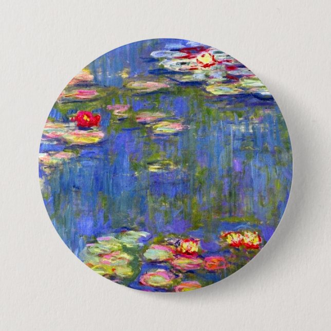 Chapa Redonda De 7 Cm Monet Water Lilies (Anverso)