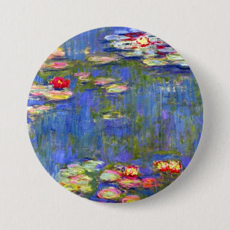 Chapa Redonda De 7 Cm Monet Water Lilies
