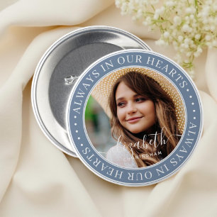 Chapa Redonda De 7 Cm Monumento Siempre En Nuestro Corazón Elegante Foto