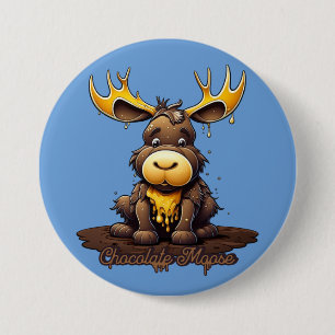 Chapa Redonda De 7 Cm Moose Mousse de Chocolate