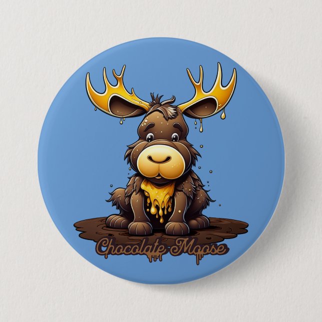 Chapa Redonda De 7 Cm Moose Mousse de Chocolate (Anverso)