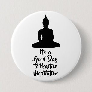 Chapa Redonda De 7 Cm Motivación de Meditación de Conciencia de Buda