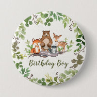 Muchacho del cumpleaños de los animales del bosque