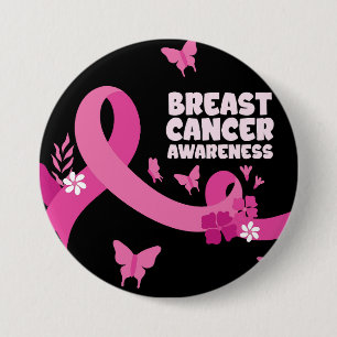 Chapa Redonda De 7 Cm Mujeres de lazo rosa Cáncer Conciencia del cáncer 