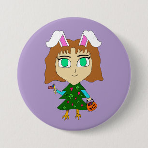 Chapa Redonda De 7 Cm Multi Fiesta Chibi