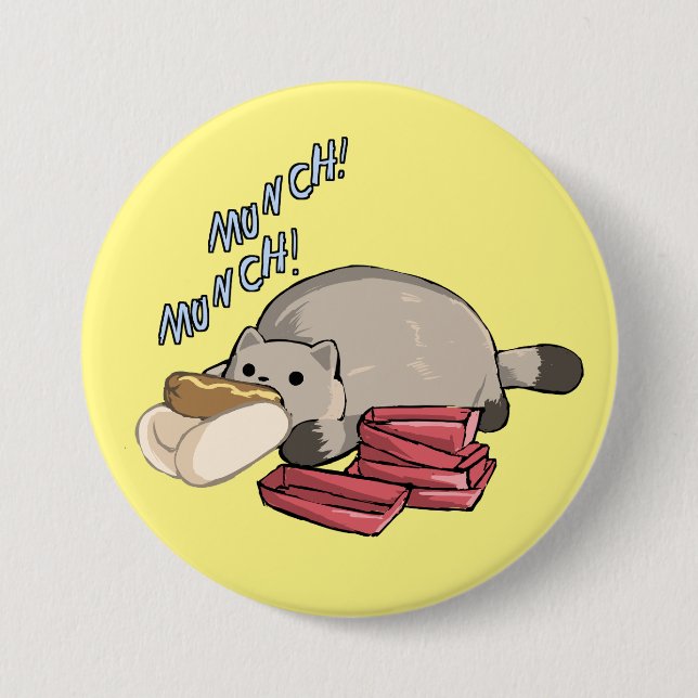 Chapa Redonda De 7 Cm Munch Munch! (Anverso)