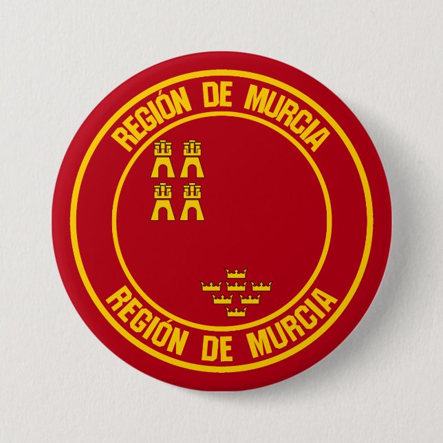 Chapa Redonda De 7 Cm Murcia Round Emblem (Anverso)