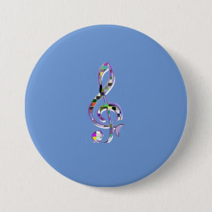 Chapa Redonda De 7 Cm Music CLef G