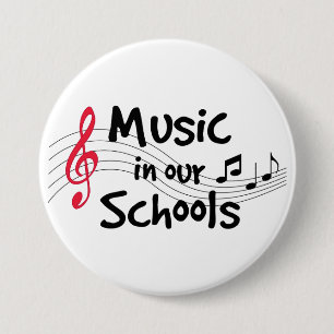 Chapa Redonda De 7 Cm Música en nuestras escuelas