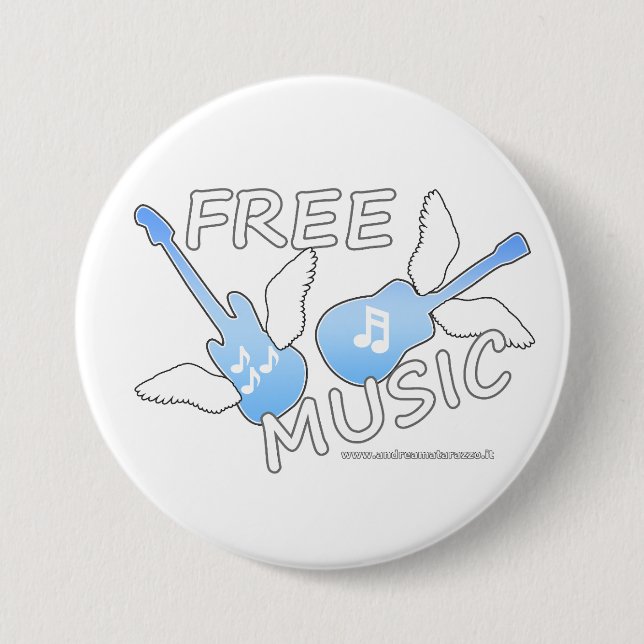 Chapa Redonda De 7 Cm Música gratis (Anverso)