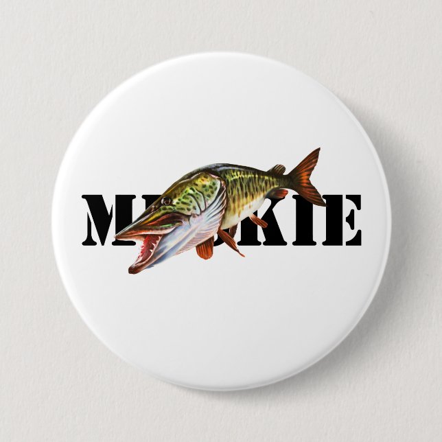 Chapa Redonda De 7 Cm Muskie (Anverso)