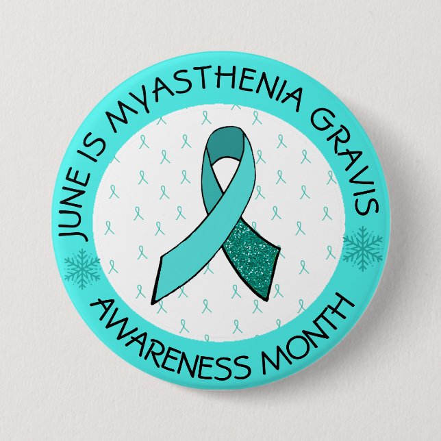 Chapa Redonda De 7 Cm Myasthenia Gravis Hope Awareness Button Butfly (Anverso)