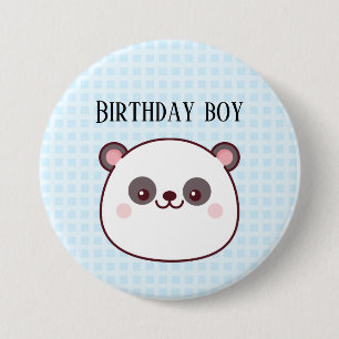 Chapa Redonda De 7 Cm Nacimiento Panda Kawaii