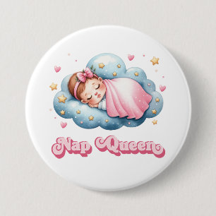 Chapa Redonda De 7 Cm Nap Queen