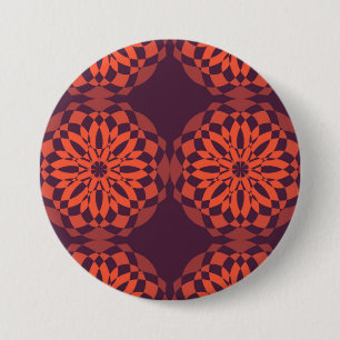 Chapa Redonda De 7 Cm Naranja morado fresco, único, moderno abstracto de