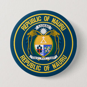 Chapa Redonda De 7 Cm Nauru Round Emblem