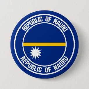 Chapa Redonda De 7 Cm Nauru Round Emblem