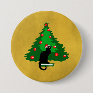 Chapa Redonda De 7 Cm Navidades de Chat Noir