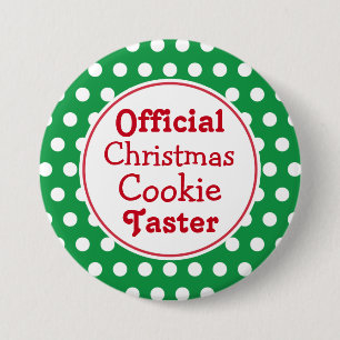 Chapa Redonda De 7 Cm Navidades divertidos Cookie Taster Pin Button