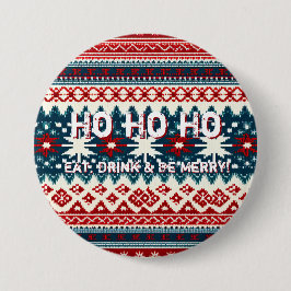 Chapa Redonda De 7 Cm Navidades Fiesta de suéter feo fúnebre