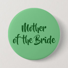 Chapa Redonda De 7 Cm Neo Mint Green Madre del Boda de la novia