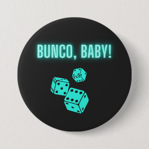 Chapa Redonda De 7 Cm Neon Aqua Bunco Baby