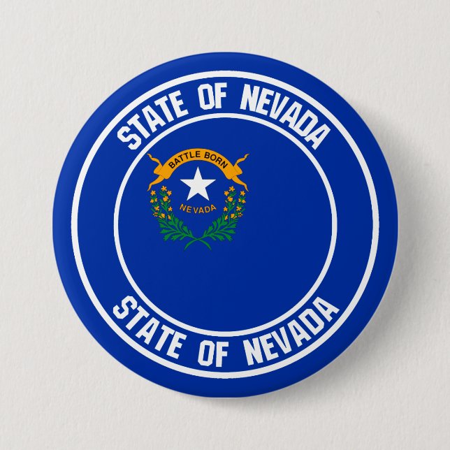Chapa Redonda De 7 Cm Nevada Round Emblem (Anverso)