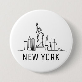 Chapa Redonda De 7 Cm New York