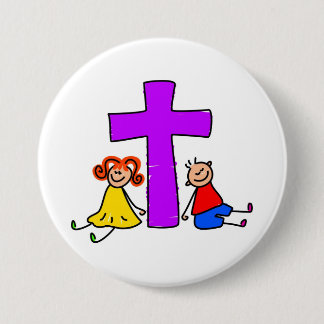 Chapa Redonda De 7 Cm Niños cristianos