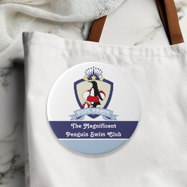 Chapa Redonda De 7 Cm Niños Escudo Cute Penguin