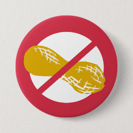 Chapa Redonda De 7 Cm Niños libres de la alergia de la nuez del