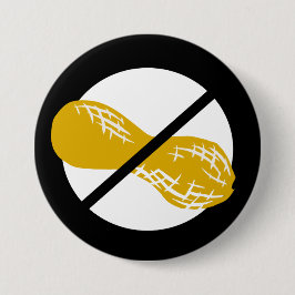 Chapa Redonda De 7 Cm Niños libres de la alergia de la nuez del