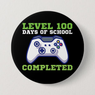 Chapa Redonda De 7 Cm Niños Nivel 100 Días De Escuela Completados